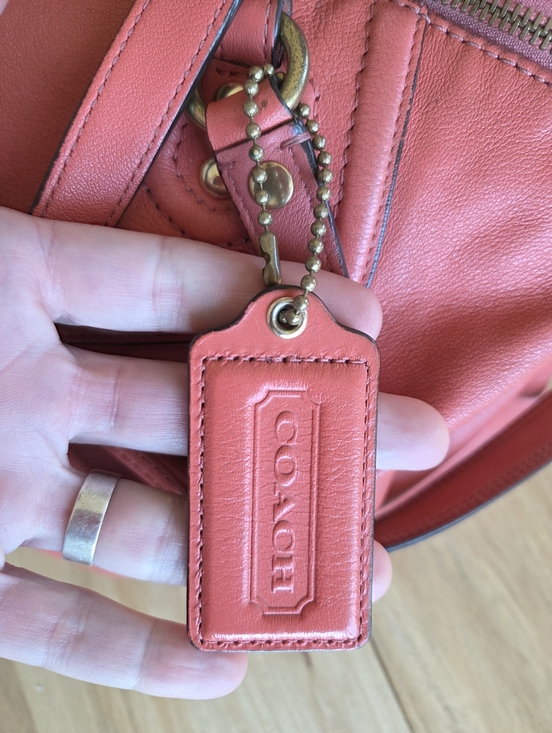 Coach Ashley Coral Leather Satchel